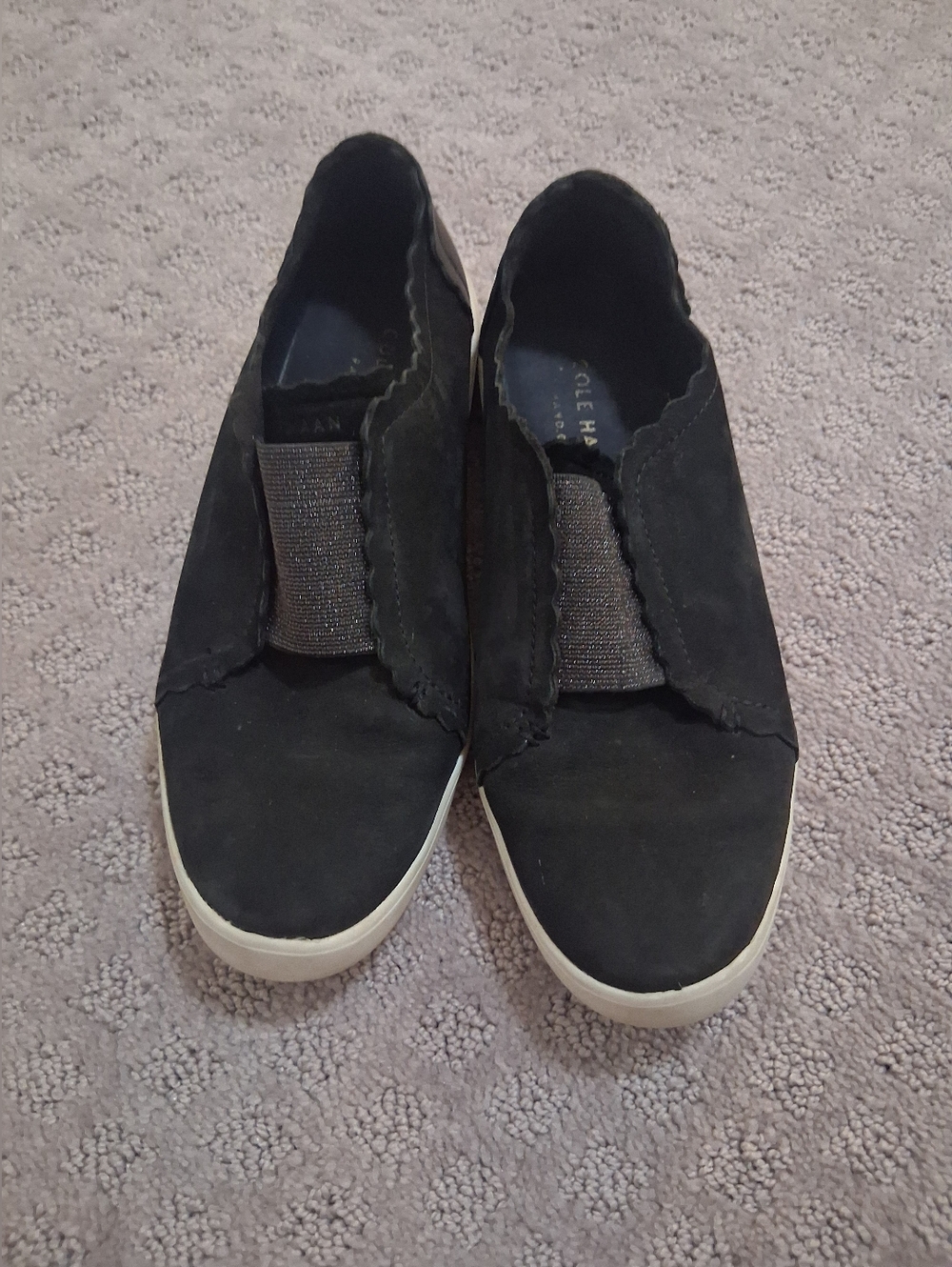 Cole Haan Grand. OS Spectator Scalloped Slip On Sneakers